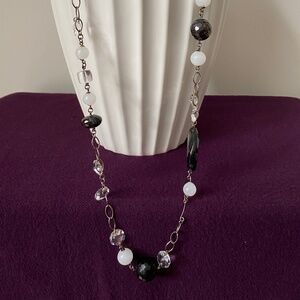 Black & White Costume Jewelry Necklace